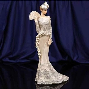 Image of Bolero Collection Lady Figurine in Silver Dress 34.5cm