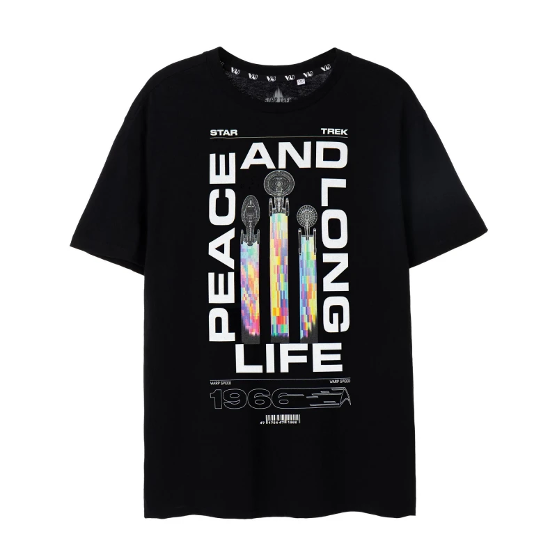 Image of (XXX-Large) Star Trek Short Sleeved T-Shirt (Mens Black)