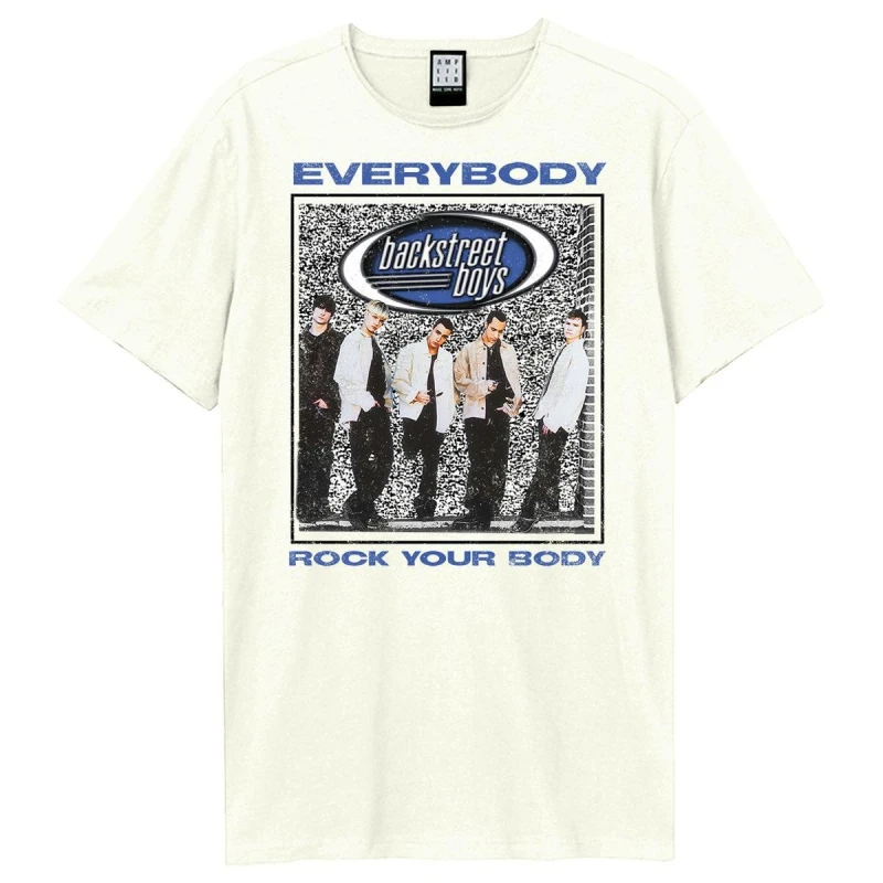 Image of Amplified Amplified Men Everybody Backstreet T-Shirt in White Size: X-Small White XS Male 5063377022995