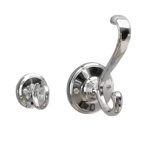 image of Miller Stockholm Double Robe Hook, Chrome