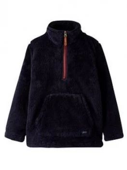 Image of Joules Boys Woozle Overhead Half Zip Fleece - Navy, Size 9-10 Years