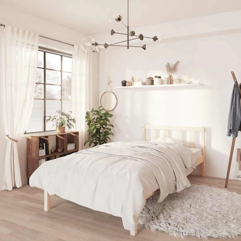 Image of VIDAXL 810067 Bed Frame without Mattress Solid Wood 90x200cm vidaXL 8720286671443