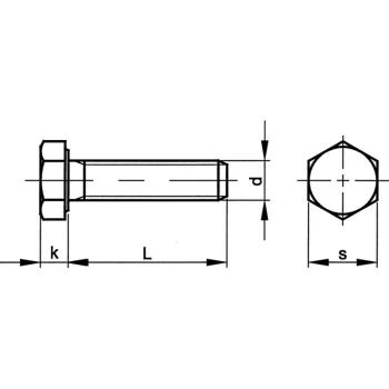 Image of M12X30 Hex Head Set Screw H/D Galvanised (GR-8.8)- you get 5 - Qualfast