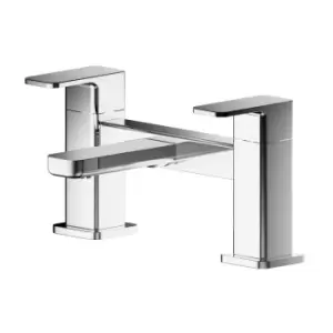 image of Nuie Windon Deck Mounted Bath Filler - Chrome