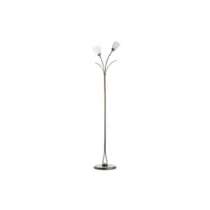 image of Antea 2 Light Multi Arm Floor Lamp, Meteorite