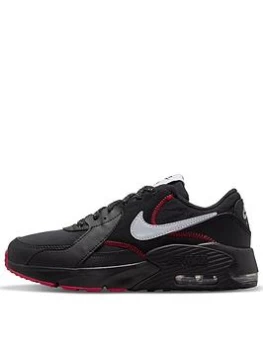 Image of Nike Air Max Excee Junior Trainer - Black/Red, Black/Silver, Size 3