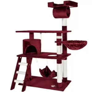 image of Tectake Cat Tree Scratching Post Marcel - Burgundy