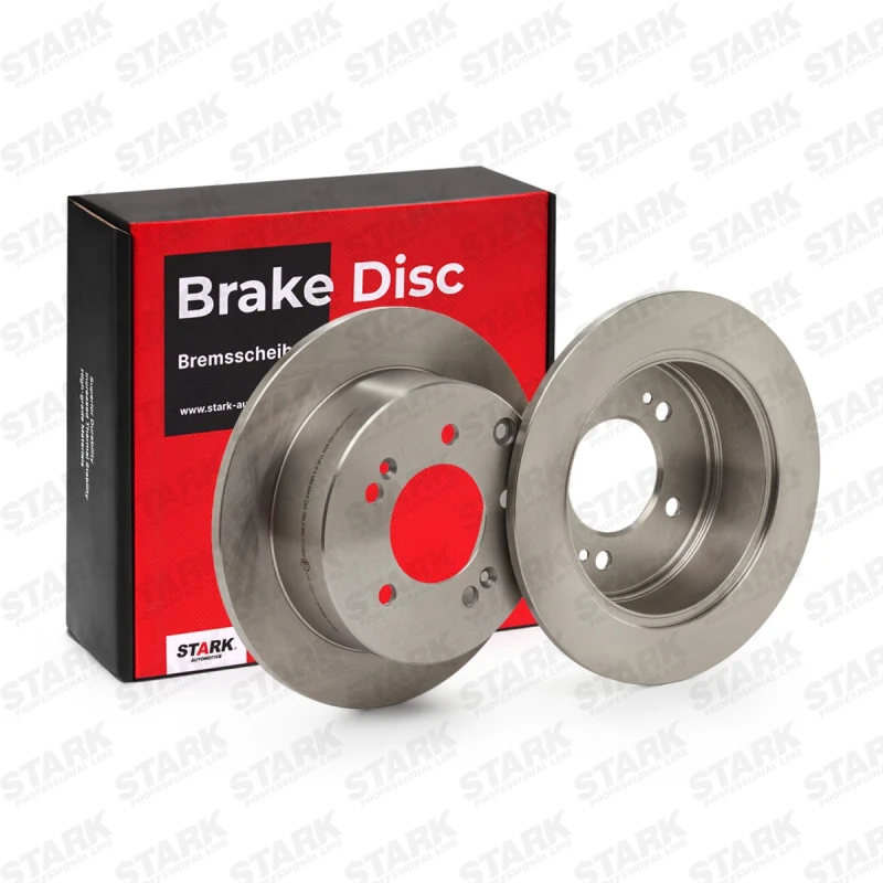 Image of STARK SKBD-0022824 Brake disc Rear Axle, solid, Cast Iron, Uncoated, Untreated, without bolts/screws Cast Iron Brake Disc (82)