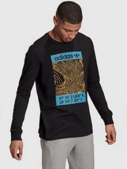 image of adidas Originals Adventure Long Sleeve T-Shirt - Black Size M Men