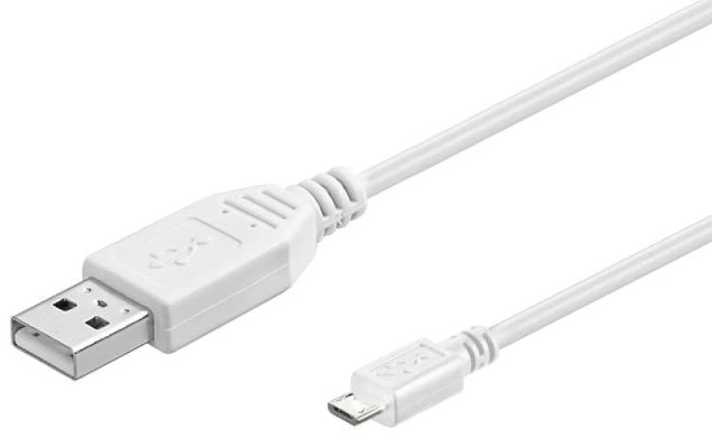 Image of Microconnect USBABMICRO18W USB cable USB 2.0 1.8 m USB A Micro-USB B W