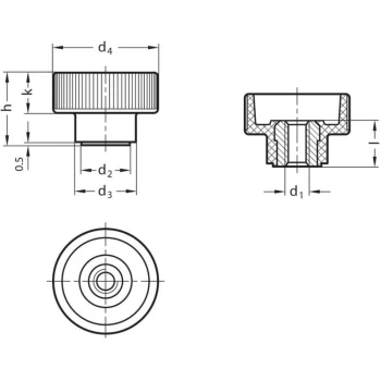 Image of GN420-M4 Knurled Nuts- you get 5 - Ganter