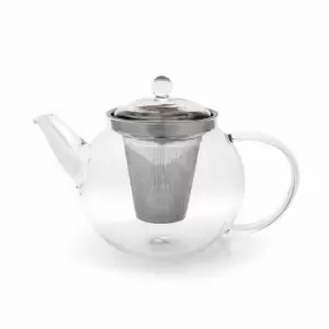 Image of Bredemeijer Teapot Ravello Design 1.2L In Single Wall Glass With Stainless Steel Filter