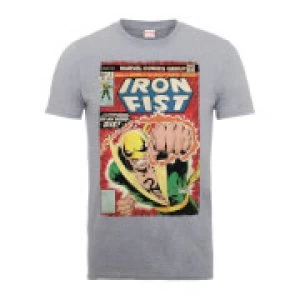 image of Marvel Comics Iron Fist Die By My Hand Mens Grey T-Shirt - M