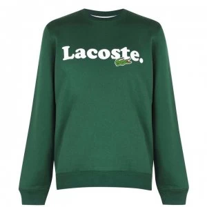 Image of Lacoste Lacoste Script Crew Sweatshirt - Green 132