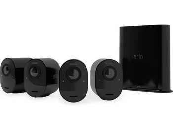 image of Arlo Ultra 2 Spotlight Outdoor Wire-Free 4K Ultra HD Night-Vision Security Camera (4-Pack) - Black