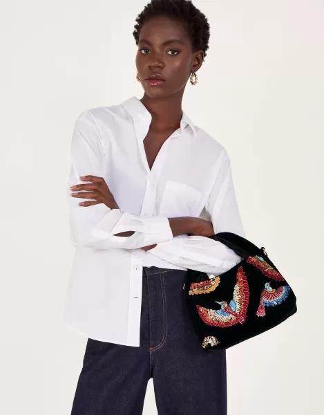 Image of Bird Hand-Embellished Bag
