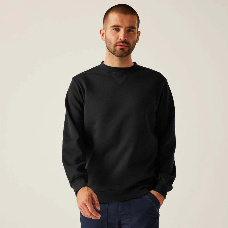 Image of Regatta Mens Pro Crewneck Sweatshirt Black male XS