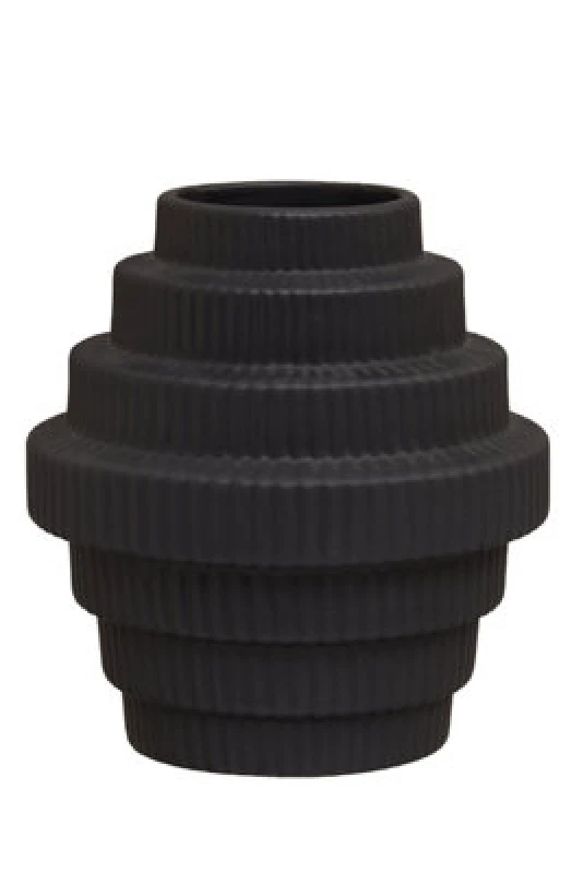 Image of Orsina Lightweight Black Small Vase, Versatile And Stylish Flower Ceramic Vase, Modern Design Vase For Flowers