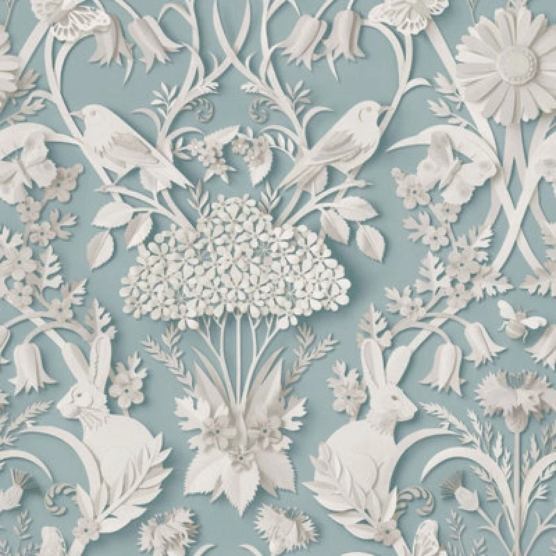 Image of Fine Decor Woodland Blue Wallpaper Blue WA6TD Unisex