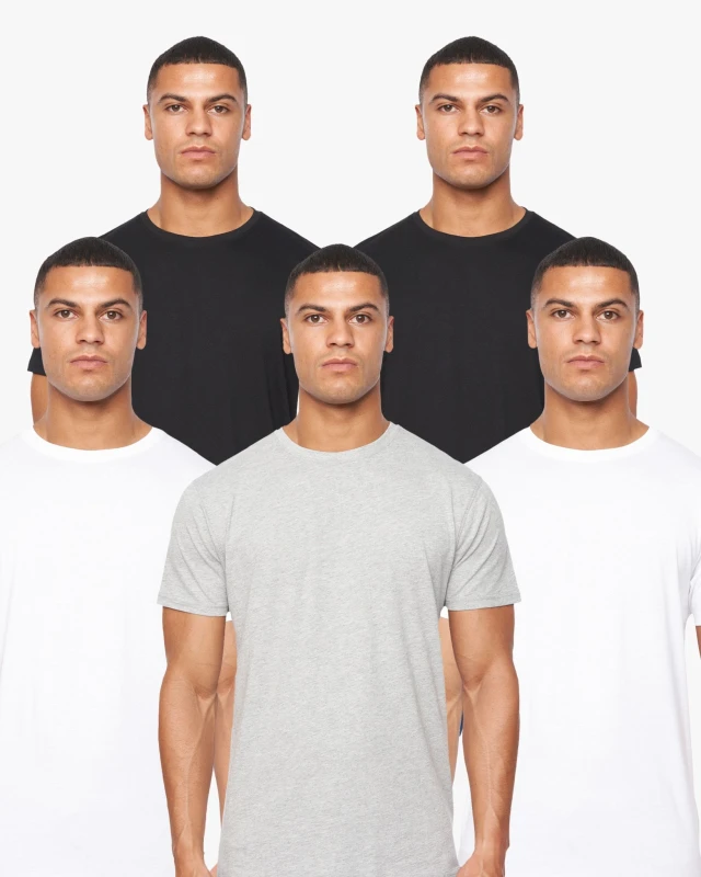 Image of Duck&Cover Mens Caplaz T-Shirt 5pk Size: Small Multicolor Male S