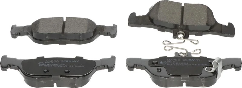 Image of MAPCO 106115 Brake pad set Rear Axle, with acoustic wear warning Brake Pad Set,disc brake (402)