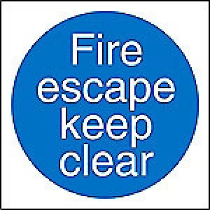 Image of Sign Keep Clear Plastic 10 x 10 cm