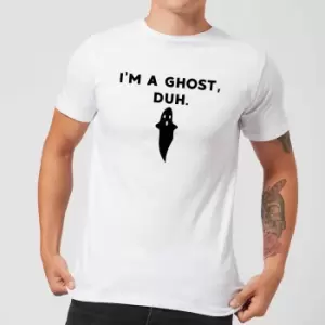 Image of I'm A Ghost, Duh. Mens T-Shirt - White - 5XL