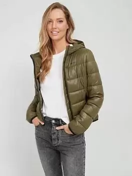 Image of Hugo Famara Padded Green Coat