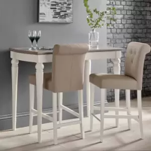 Image of Montreal Grey Washed Oak & Soft Grey Bar Table