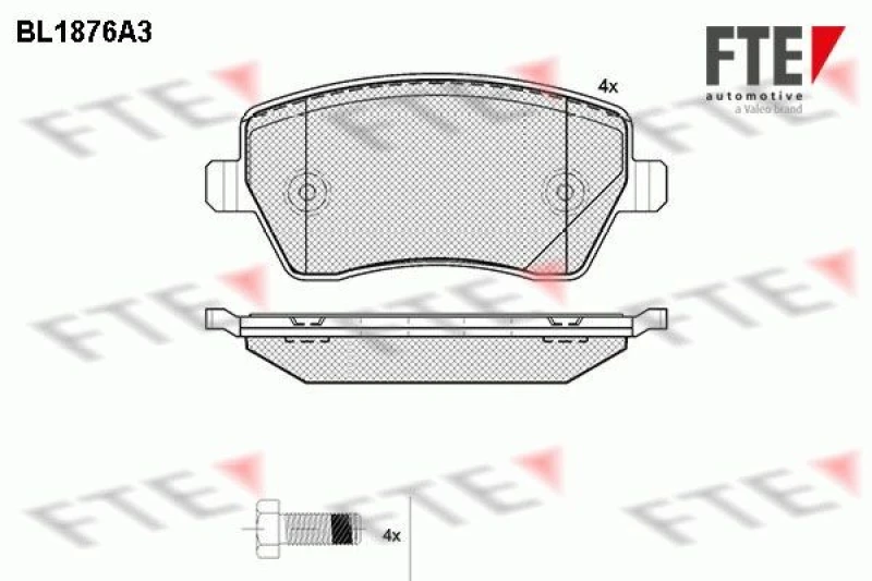 Image of Brake pad set FTE 9010460