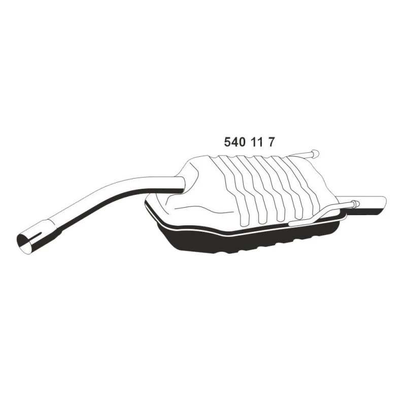 Image of ERNST 540117 Rear silencer End Silencer (3437)