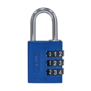 Image of Zahlen-Hangschloss 144/30 blau Lock-Tag