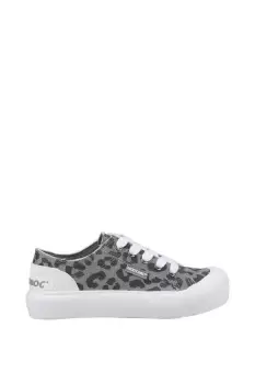 image of Grey Leapord Print 'Jazzin Plus' Ames Shoes