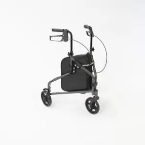 NRS Healthcare 3 Wheel Steel Rollator - Silver