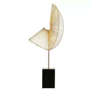 Abstract Gold Mirano Web Sculpture