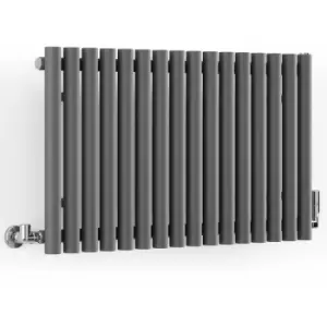 image of Terma - Grey Horizontal Designer Radiator Oval Column Central Heating Radiators 590x865 - Grey