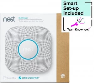 image of Knowhow Protect Second Generation Wireless Smoke and Carbon Monoxide Alarm and Installation Bundle