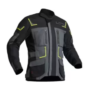 Image of Lindstrands Textile Jacket Myrvik Grey Black Yellow 52