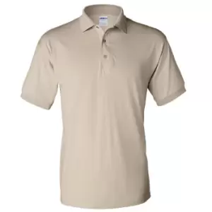 image of Gildan Adult DryBlend Jersey Short Sleeve Polo Shirt (S) (Sand)