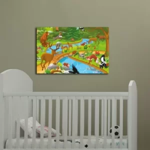 Image of 4570CO-2 Multicolor Decorative Canvas Painting