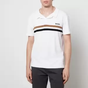 Image of BOSS Bodywear Mens Terry Short Sleeve Shirt - Natural - M