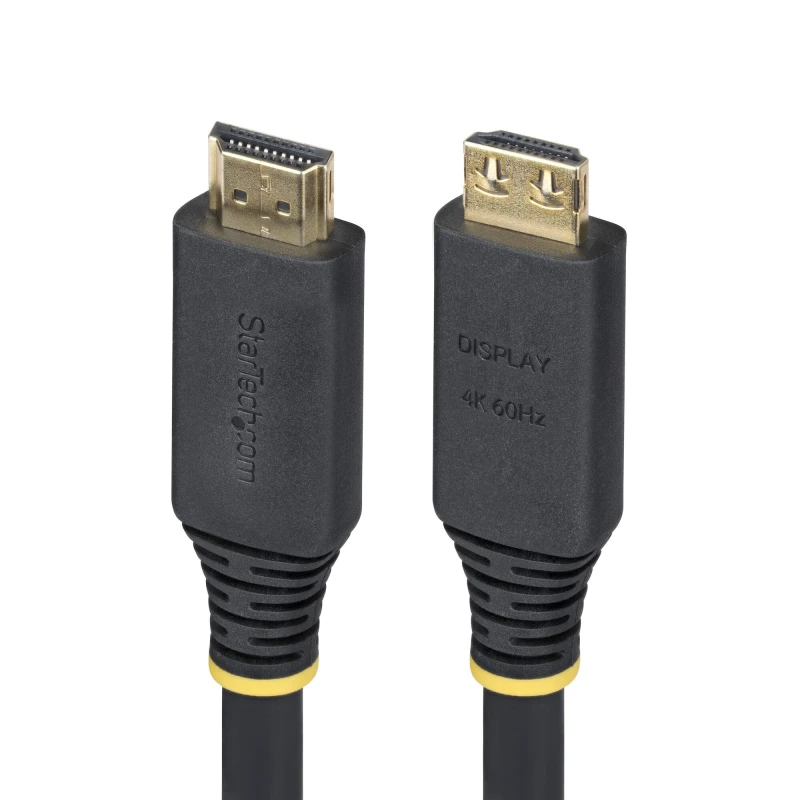 Image of StarTech.com StarTech.com 10m (33ft) Active High Speed HDMI Cable with Gripping Connectors, 4K 60Hz/1440p 144Hz, HDR10/HDCP 2.2/ARC, 18Gbps, Ultra HD