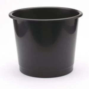 Image of Q Connect 14 Litre Polypropylene Waste Paper Bin - Black