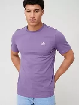 Image of adidas Originals Trefoil Essentials T-Shirt - Purple, Purple Size M Men