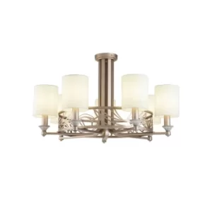 image of Vittoria Chandelier Cream with Gold, 7 Light, E14