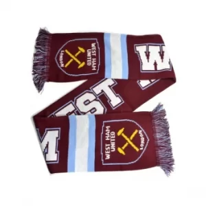 image of West Ham Breakaway Jacquard Knit Scarf