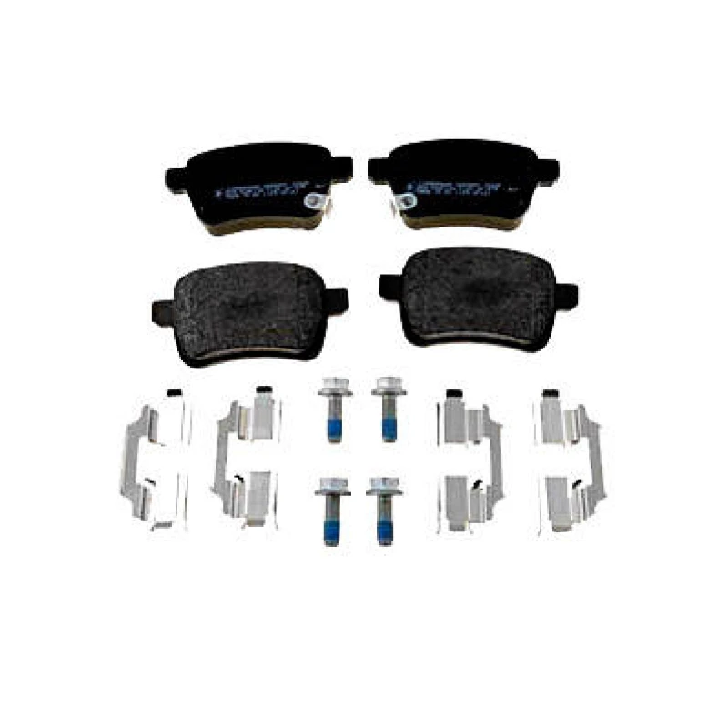 Image of ZIMMERMANN 22220.170.2 Brake pad set Rear Axle, with acoustic wear warning, Photo corresponds to scope of supply, with bolts/screws Brake Pad Set,dis