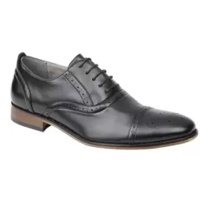 Image of Goor Childrens Boys Capped Lace Oxford Brogue Shoes (1 UK) (Black)
