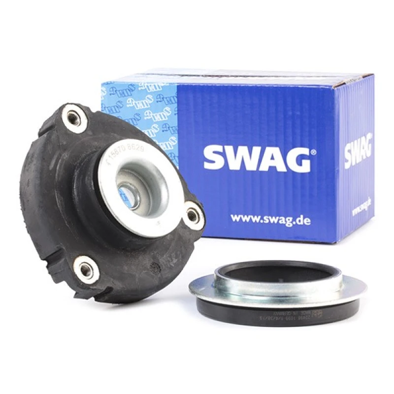 Image of SWAG 30 92 6460 Top strut mount Front Axle Left, with ball bearing Suspension Strut Support Bearing (1180)