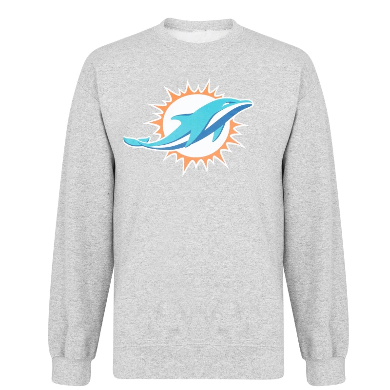 Image of NFL Logo Crew Sweatshirt Mens - Grey Grey S